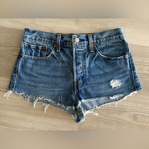 Signature by Levi Strauss Distressed Blue Jean Shorts